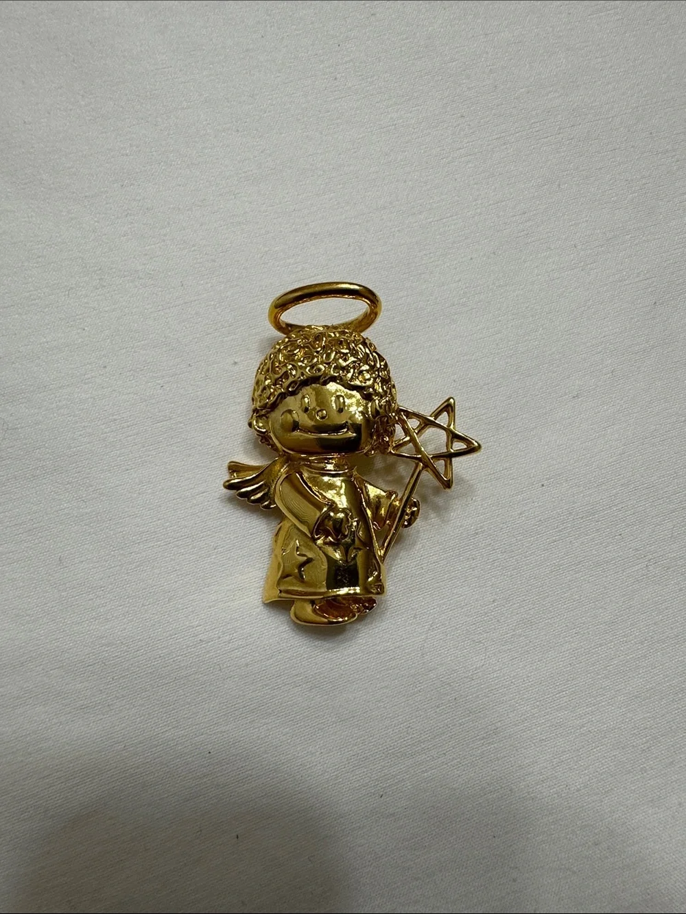 Gold Angel Charm Pendant - Women Jewelry